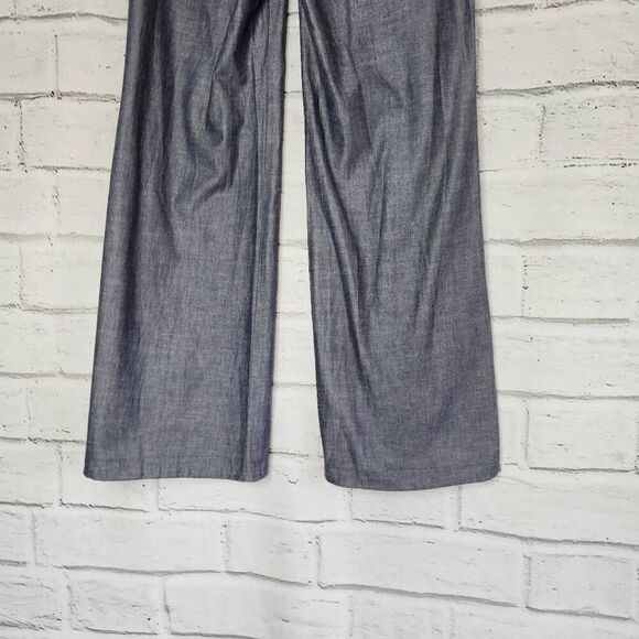 Elevenses Womens Gray Cotton Textured Wide Leg Pants Size 6 - Picture 9 of 12